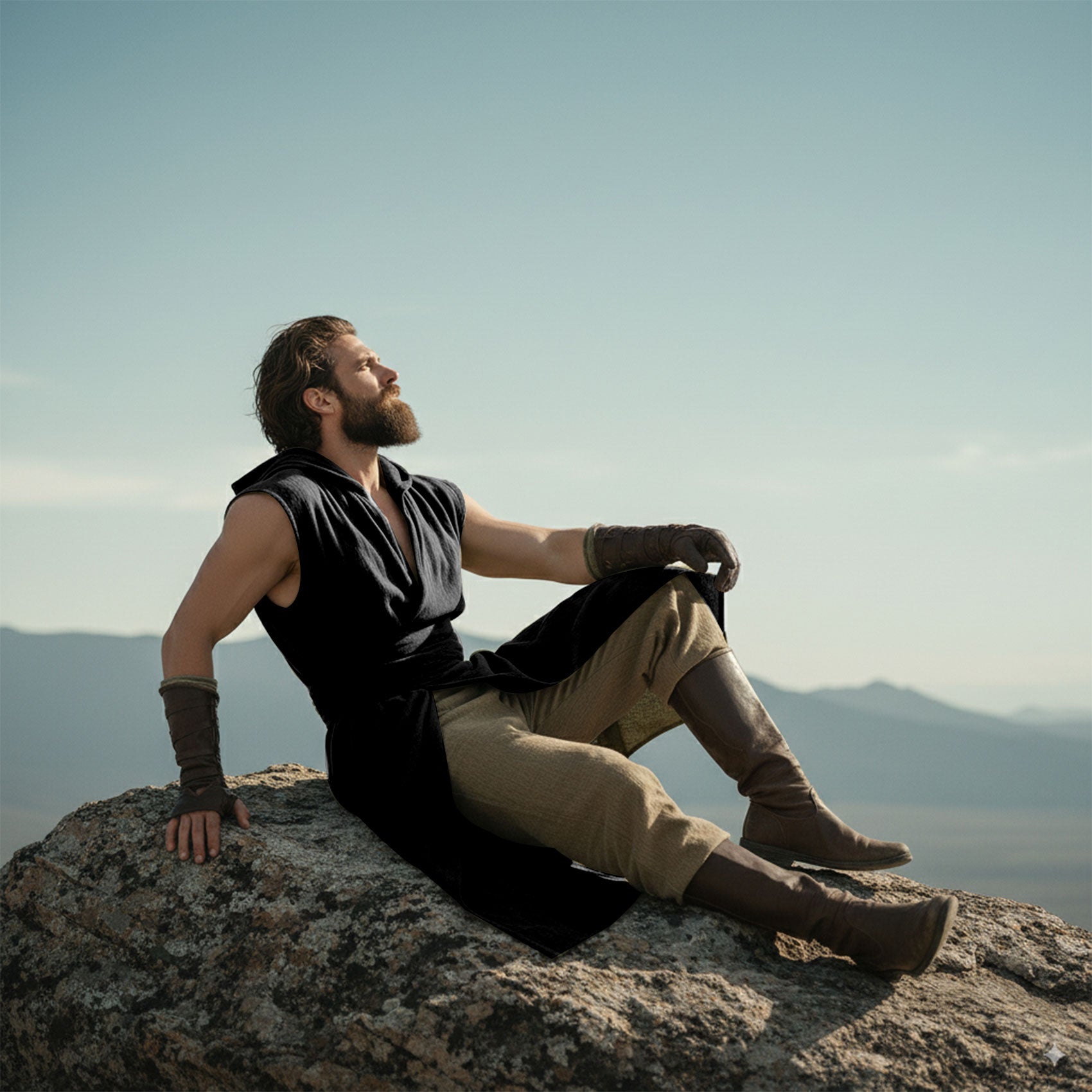 Medieval Sleeveless Surcoat Renaissance Tabard for Men Halloween LARP