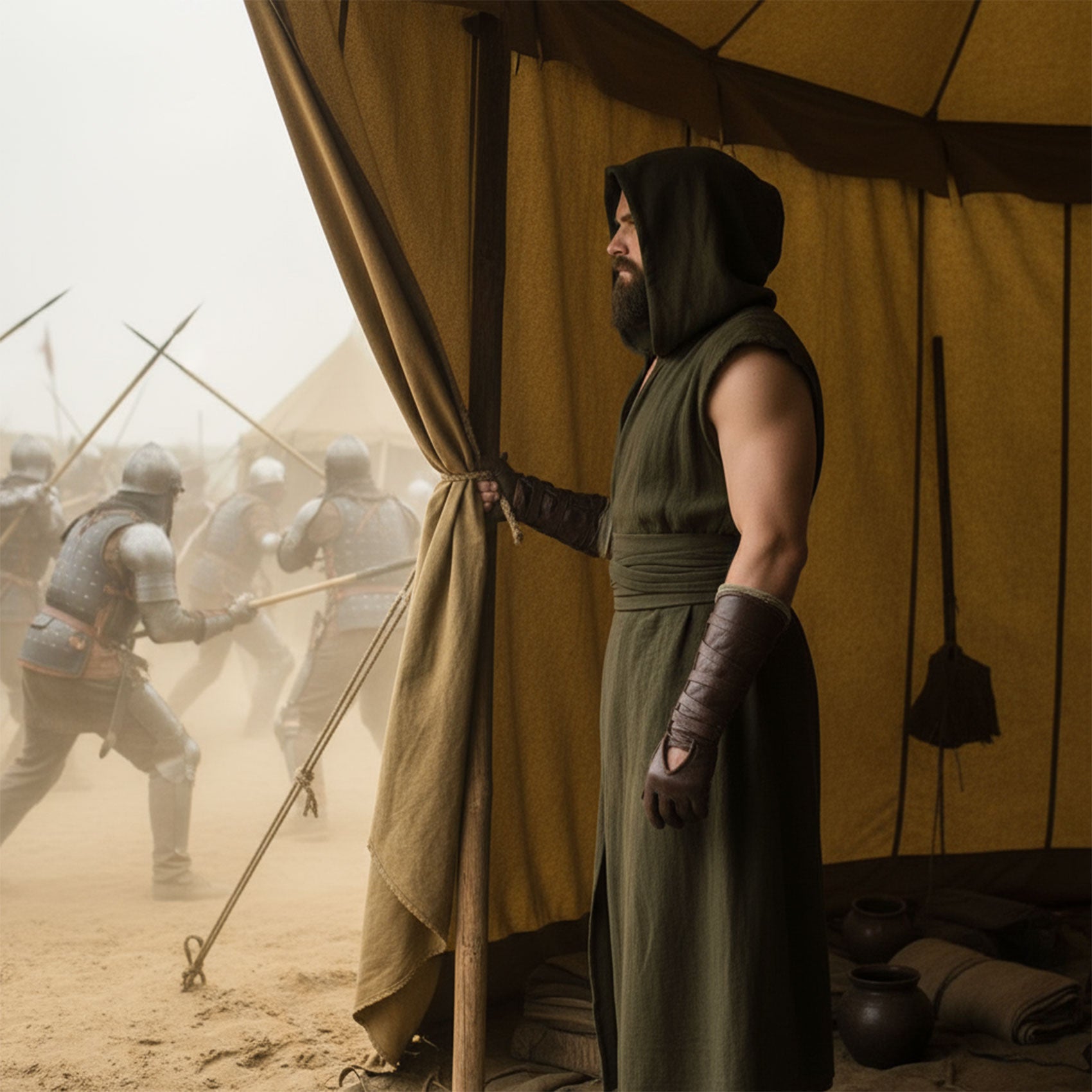 Medieval Sleeveless Surcoat Renaissance Tabard for Men Halloween LARP