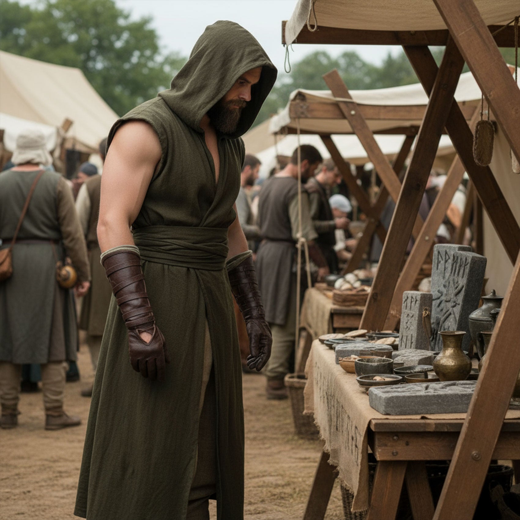 Medieval Sleeveless Surcoat Renaissance Tabard for Men Halloween LARP