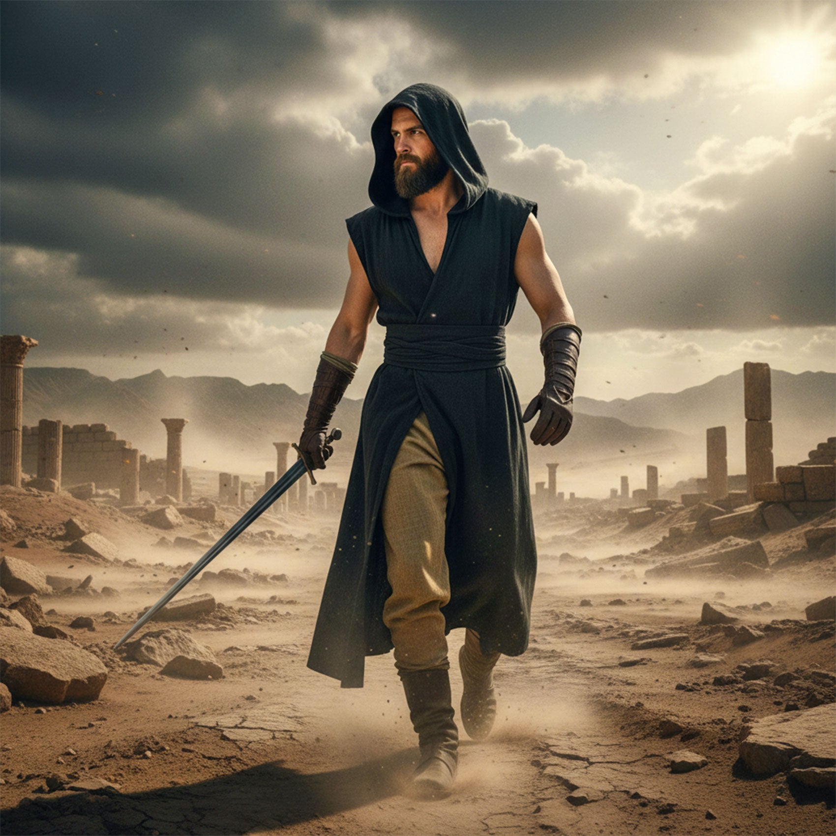 Medieval Sleeveless Surcoat Renaissance Tabard for Men Halloween LARP