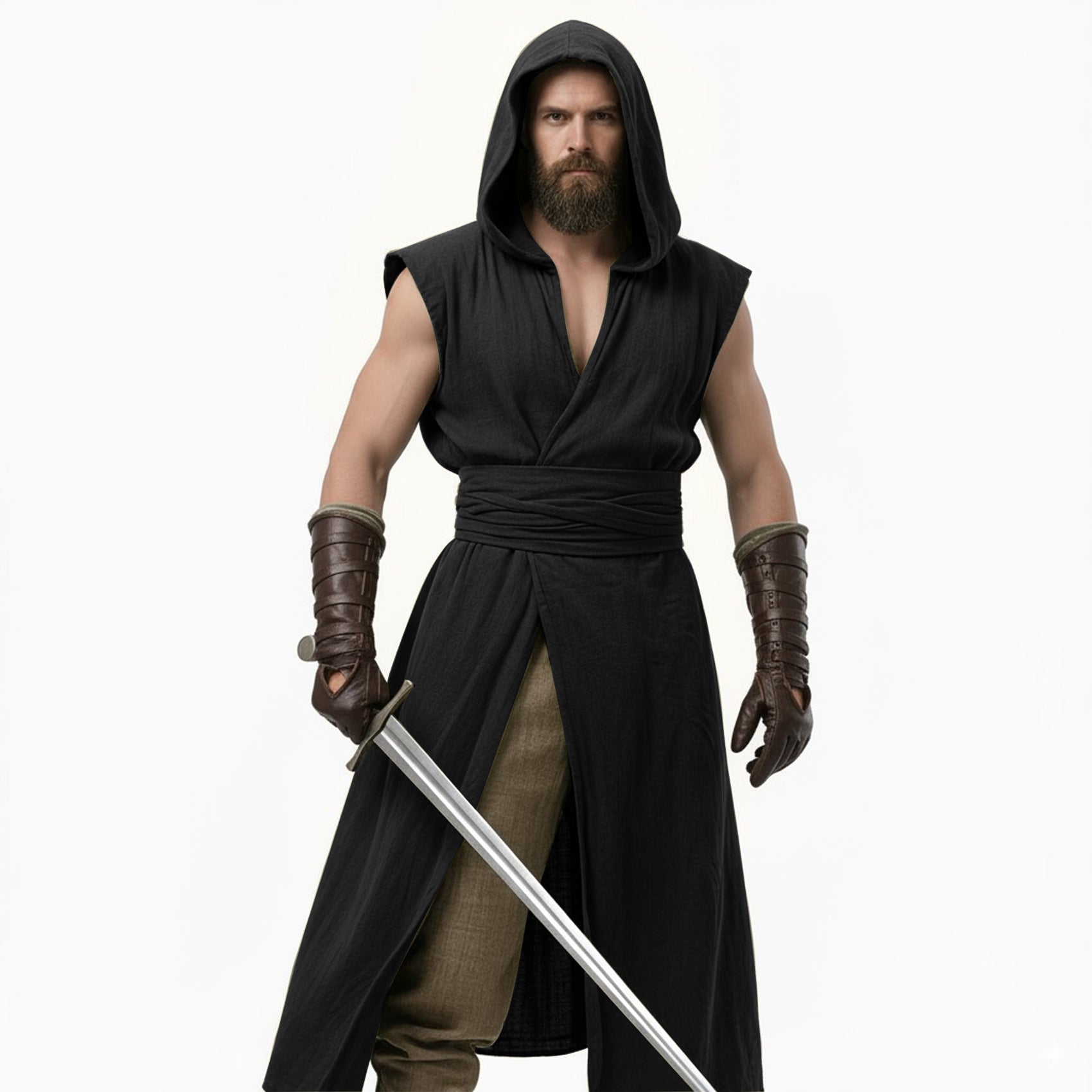 Medieval Sleeveless Surcoat Renaissance Tabard for Men Halloween LARP