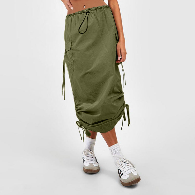 Drawstring full outlet skirt