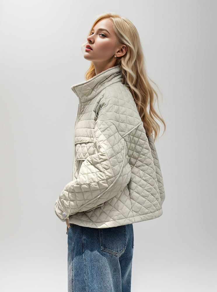 Women's Lightweight Diamond Quilted Cotton Jacket