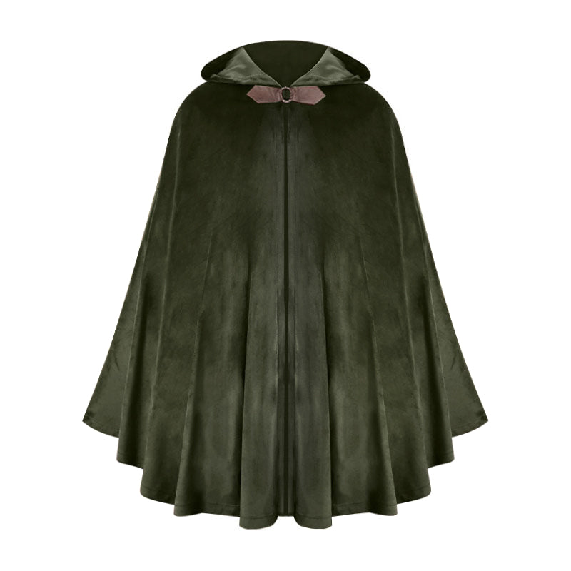 Medieval Renaissance Hooded Velvet Cloak