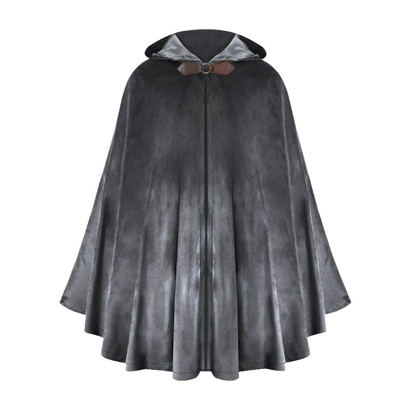 Medieval Renaissance Hooded Velvet Cloak