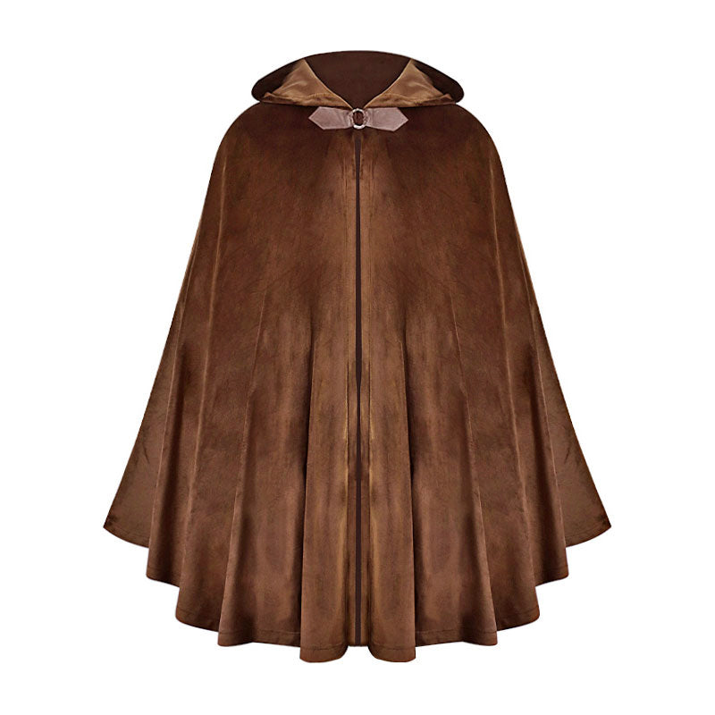 Medieval Renaissance Hooded Velvet Cloak