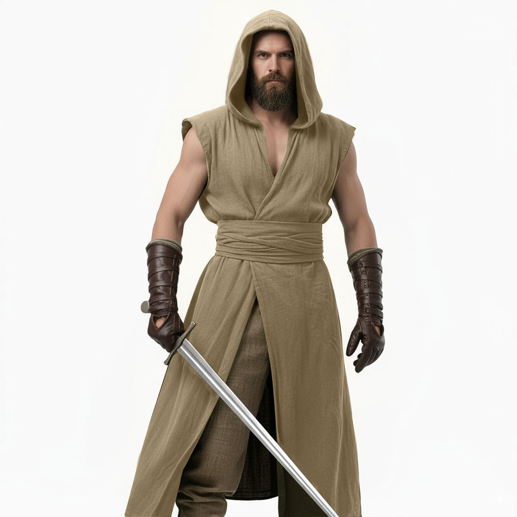 Medieval Sleeveless Surcoat Renaissance Tabard for Men Halloween LARP