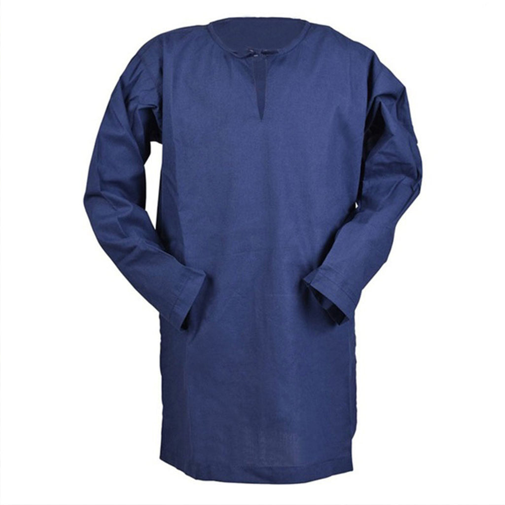 Viking Middle Ages Long Top Split Solid Shirt