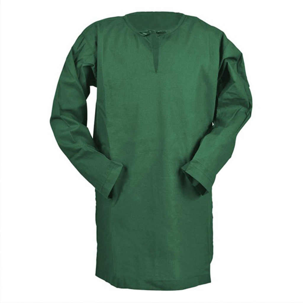 Viking Middle Ages Long Top Split Solid Shirt