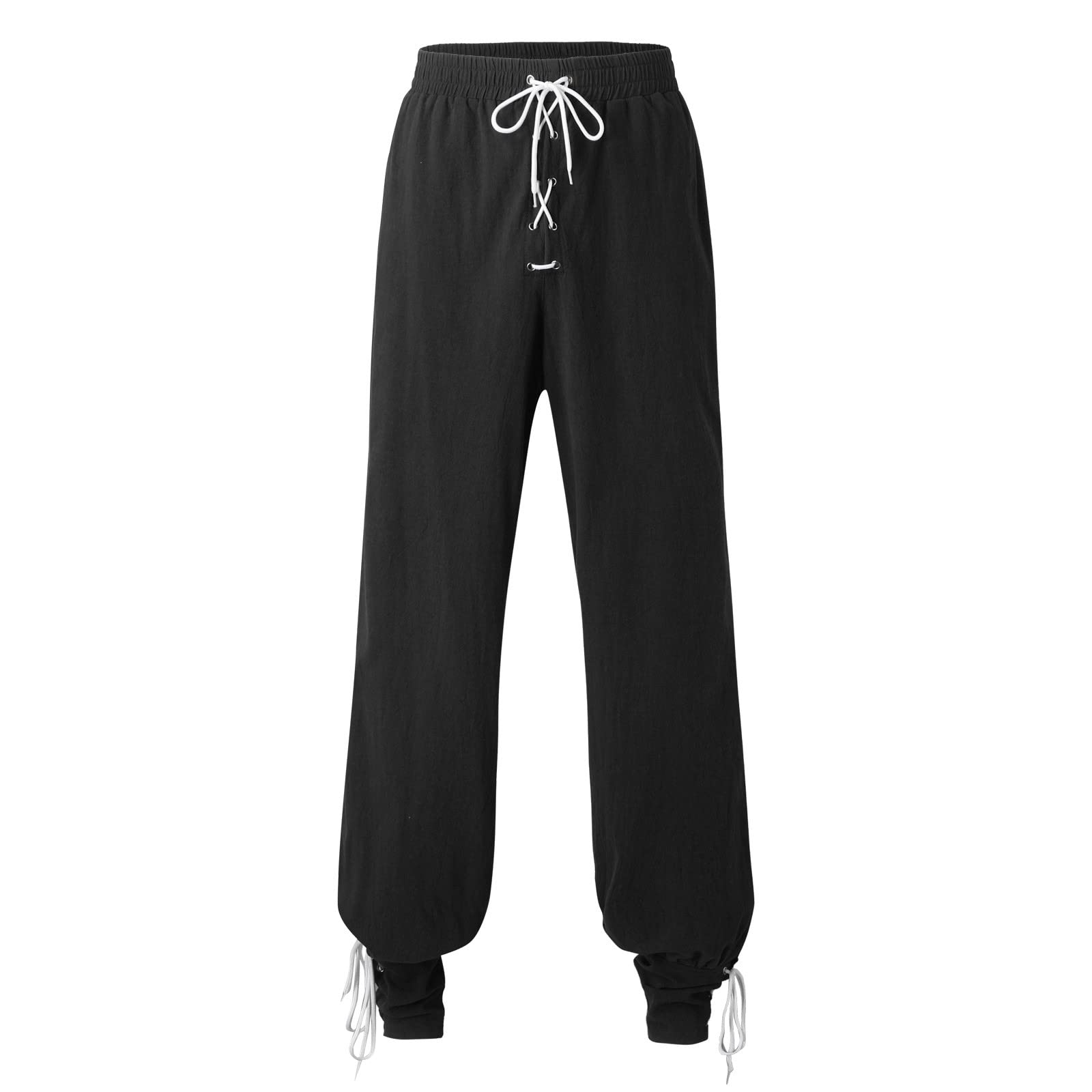 Medieval pirate pants renaissance lace-up leggings